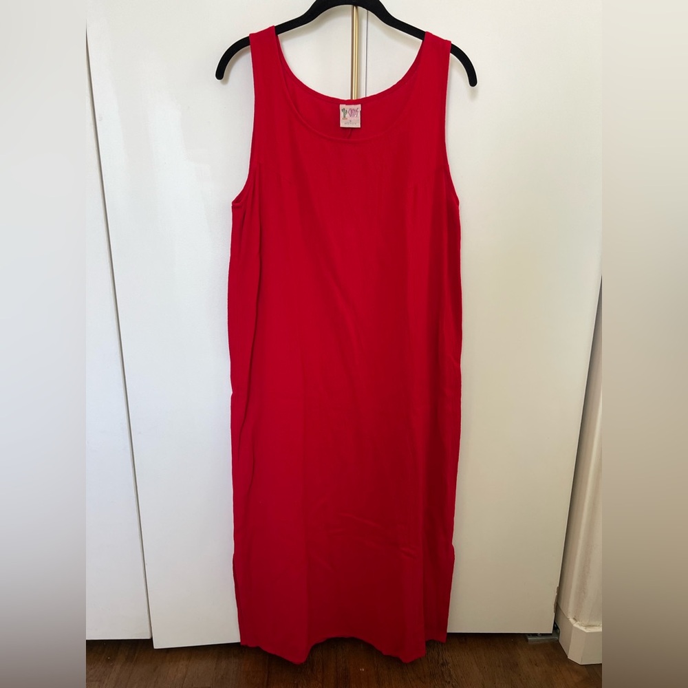 *VINTAGE* CACTUS Red Sleeveless Dress